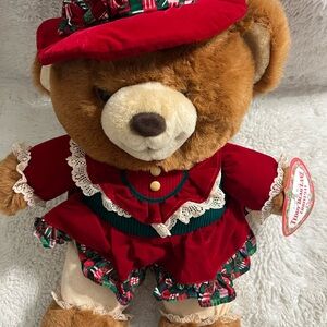 Vintage 1994 Kmart 'A Teddy Bear Lane Christmas' Girl 20" Bear Plush Stuffed NWT